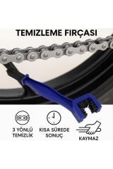 Motosiklet & Bisiklet Zincir Temizleme Fırçası – 3 Yönlü Çok Amaçlı Temizlik Fırçası