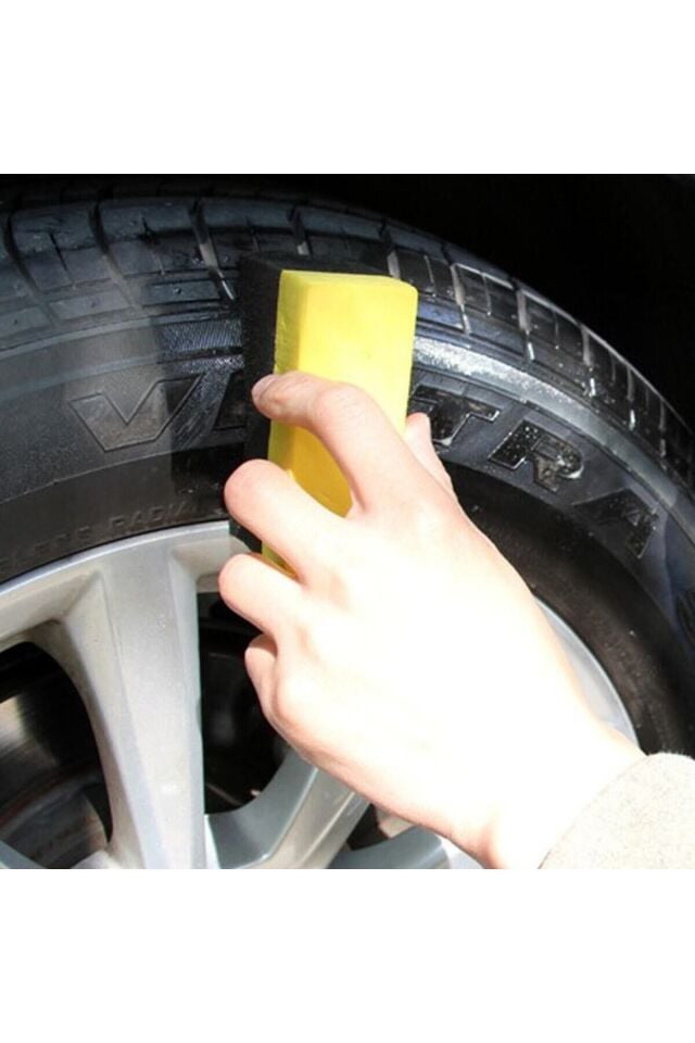 Oto Lastik Parlatma Süngeri – Tampon Parlatıcı ve Lastik Bakım Uygulama Süngeri (2’li Set)