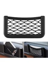 Torpidoya Yapışan Fileli Telefon Tutucu – Araç İçi Düzenleyici File Organizer 3M Bantlı