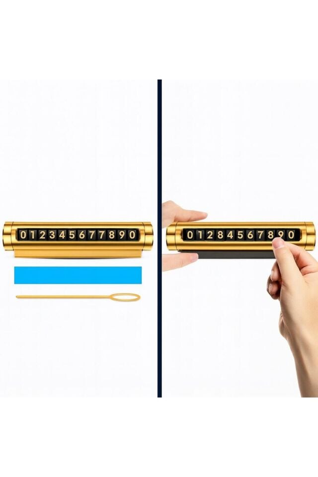 Çevirmeli Ayarlı Torpido Üstü Silindir Numaratör – Geçici Park Numarası Aparatı