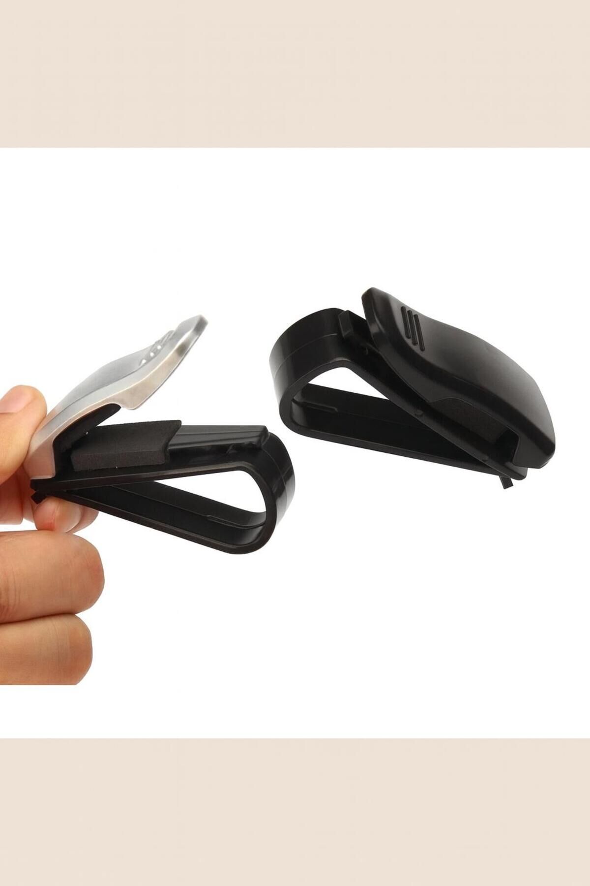 Oto Güneşlik Gözlük Tutucu Klips – Evrensel Araç Gözlük Askısı Aparatı (Siyah)