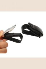 Oto Güneşlik Gözlük Tutucu Klips – Evrensel Araç Gözlük Askısı Aparatı (Siyah)