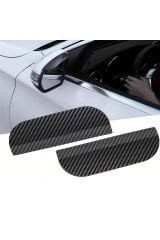 Araba Ayna Yağmur Koruyucu Karbon Fiber Görünümlü 2’li Set Su Geçirmez Koruma