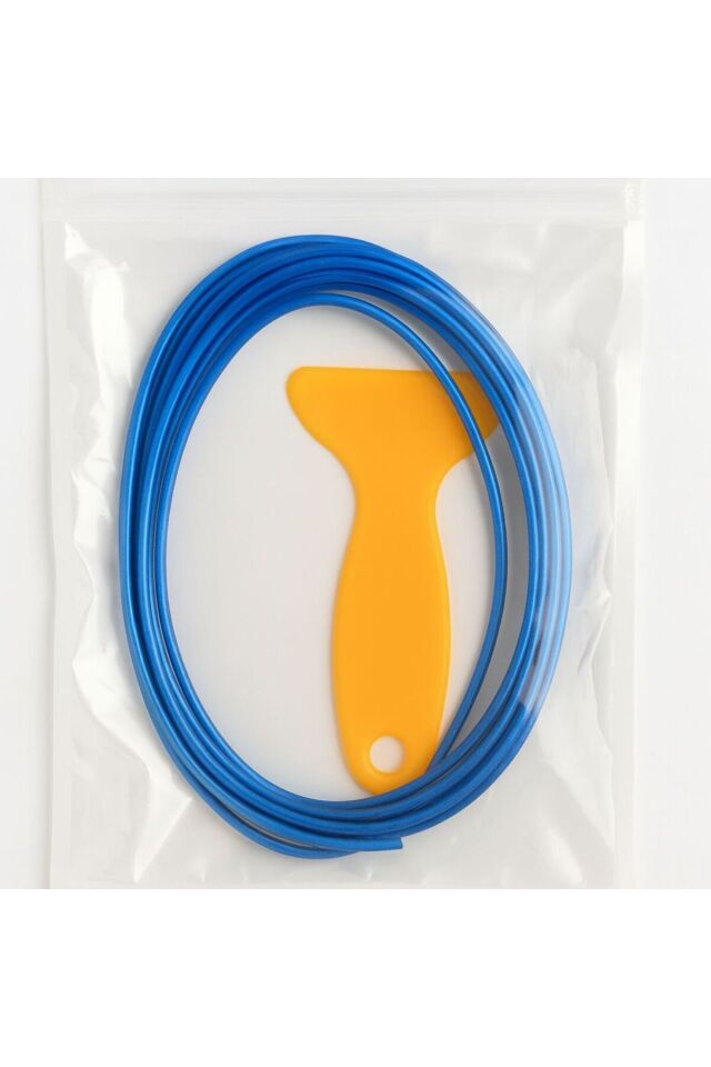 Otomobil İç Trim Şerit Mavi Renk 5 Metre Esnek ve Kesilebilir Dekor Şerit