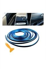 Otomobil İç Trim Şerit Mavi Renk 5 Metre Esnek ve Kesilebilir Dekor Şerit