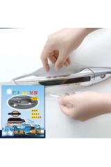 Araba Kapı Kolu Koruma Filmi Şeffaf 4 Adet Set - Çizik Önleyici Koruyucu Sticker