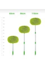 Araç Temizleme Mop Saplı Mikrofiber Yıkama ve Toz Alma Aparatı Islak/Kuru Kullanım