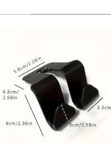 2 ADET ARABA KOLTUK ARKASI KANCA ÇOK FONKSİYONLU TELEFON TUTUCU ARAÇ ÇANTA ASKISI