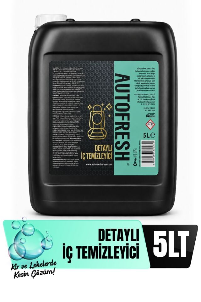 Profesyonel Araç Içi Detaylı Temizleme Solüsyonu 5 Litre Oto Leke Kir Temizleyici Halı Koltuk Tavan