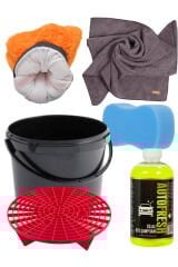 Oto Diş Yikama Seti̇ Araç Yikama Kovali Ve Kum Çakil Toz Toprak Fi̇ltreli̇ Gri̇d Guard Set