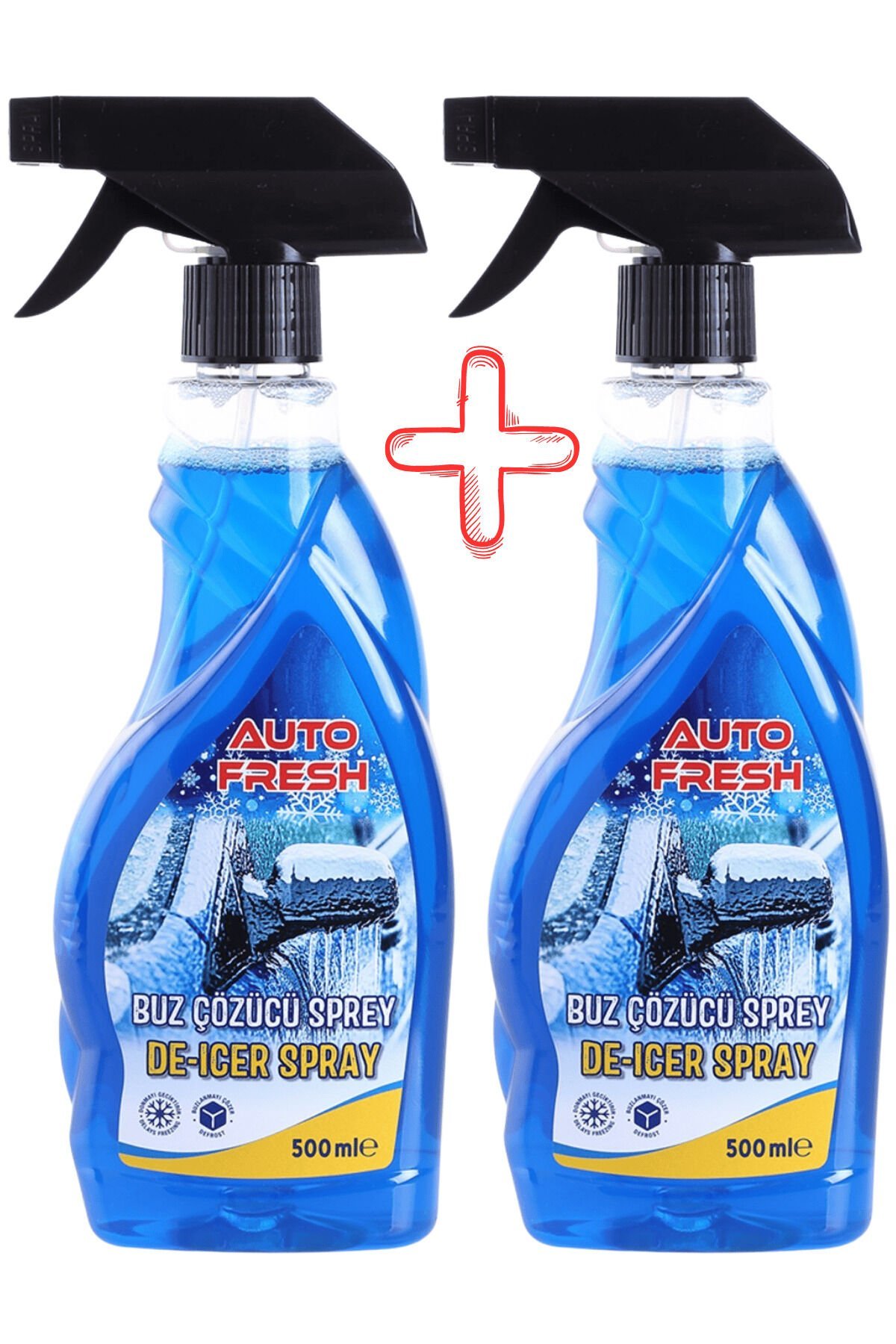 2'Lİ ARAÇ BUZ ÇÖZÜCÜ SPREY ARABA CAM KAPORTA BUZLANMA ÖNLEYİCİ 500 ML X 2 ADET