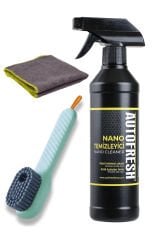 Nano Temi̇zleyi̇ci̇ 500 Ml Set Yeni̇ Formül Güçlü Etki̇ Mi̇krofi̇ber Bez Ve Firça