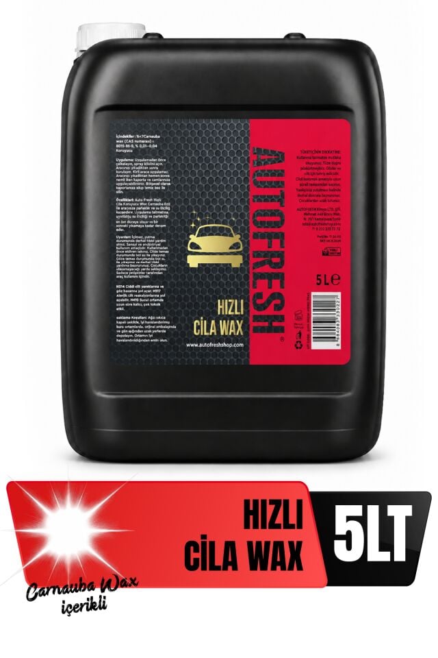 HIZLI CİLA SERAMİK ETKİLİ OTO PARLATICI KORUYUCU CARNUABA WAX 5 KG