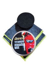 TİTANYUM SERAMİK  Uyumlu  WAX ARAÇ PARLATICI CANUABA WAX 175 GRAM BEZ VE SÜNGER HEDİYELİ