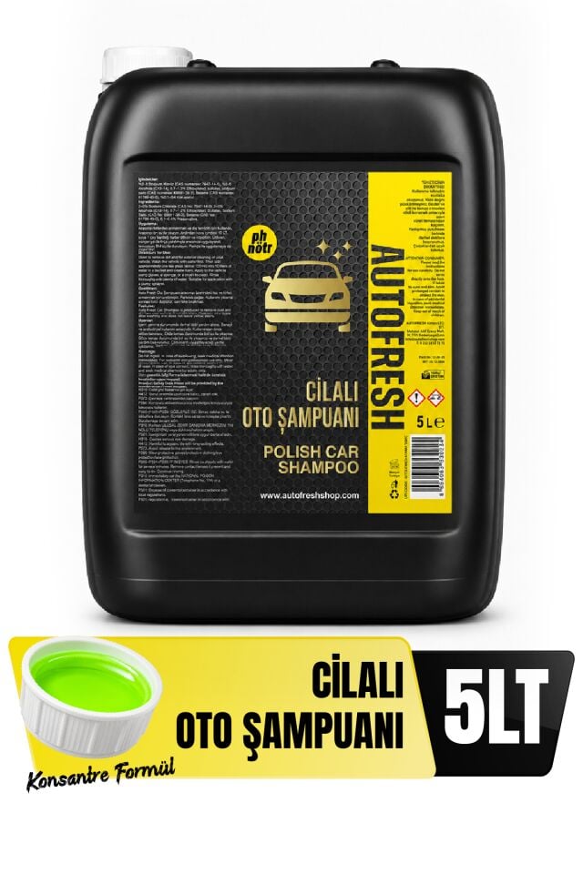 Cilalı Oto Şampuanı 5 Kg Ph Nötr Kilitli Folyolu Kapak Araç Araba Yıkama Şampuan