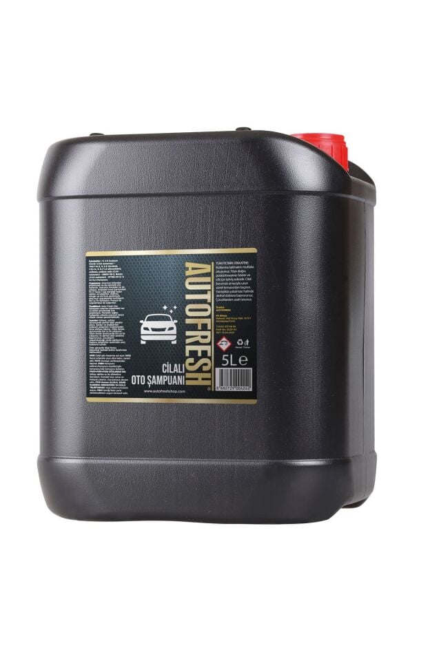 Cilalı Oto Şampuanı 5 Kg Ph Nötr Kilitli Folyolu Kapak Araç Araba Yıkama Şampuan