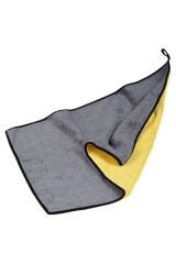 Çift Kat Mikrofiber Oto Kurulama Havlusu 30x60 Cm 800gsm (kenarı Biye ) Gri Sarı