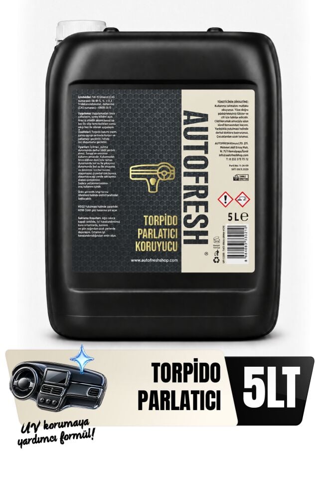 TORPİDO PARLATICI ARAÇ OTO GÖGÜSLÜK KONSOL PARLATICI 5 LT MİKROFİBER BEZ HEDİYELİ