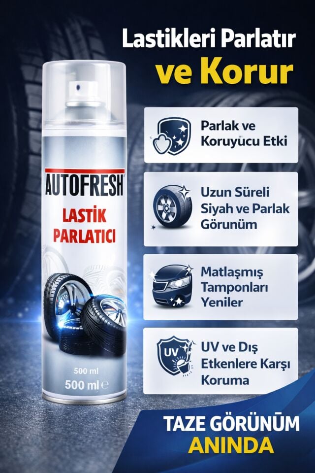 Lastik Tampon Koruyucu Parlatıcı Aeresol Sprey 500 ml