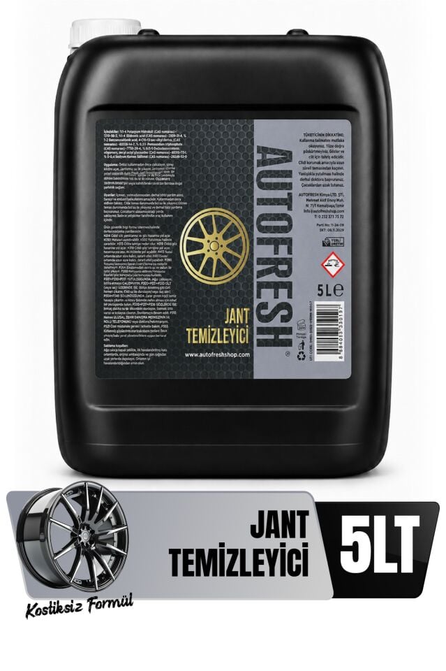 Jant Temizleyici Oto Araç Jant Temizleyici 5 Lt Kostiksiz Formül Sünger Hediyeli