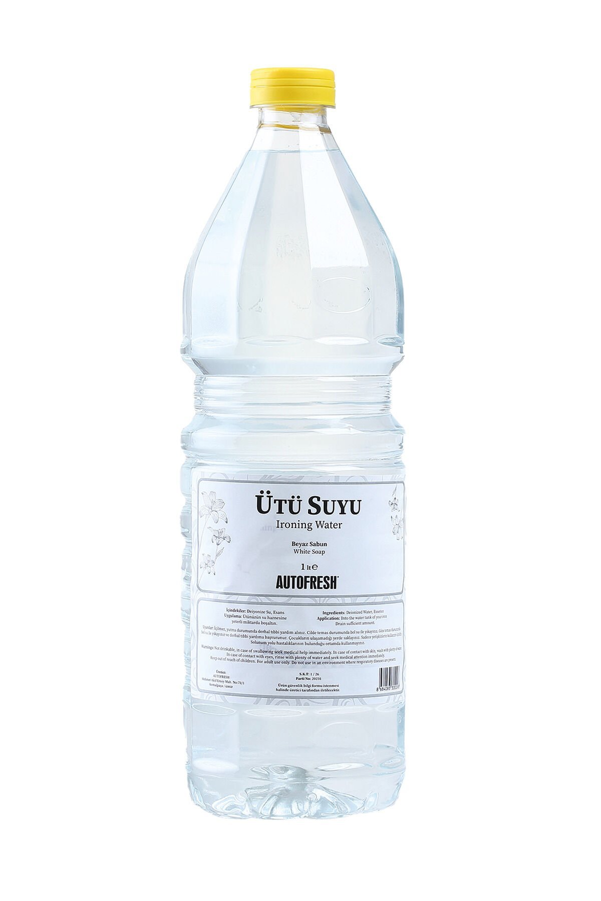 Ütü Suyu 1 Litre Beyaz Sabun Kokulu 1 Lt Buhar Kazanlı Ütülere Uygun Kireç Yapmaz Formül