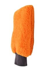 Welsoft Oto Yıkama Eldiveni Astarlı Araç Temizleme Mikrofiber Araba Cila Eldiveni Turuncu