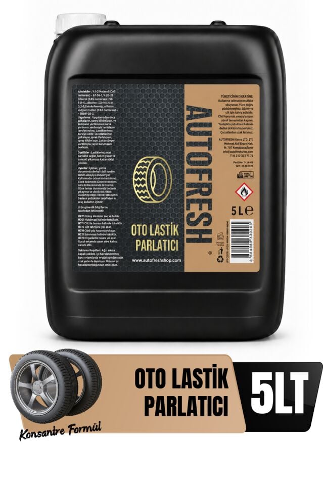 Oto Lastik Parlatıcı 5 Lt Uygulama Süngeri Hediyeli Folyolu Kapak 5 Kg Tampon Parlatıcı
