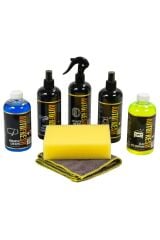 Araç Bakım Seti 5 Ürünlü Lastik Parlatıcı Torpido Parlatıcı Detaylı Iç Temizleyici Şampuan