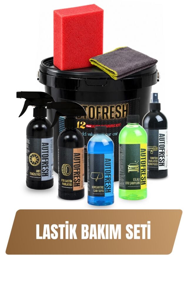 Oto Yıkama Seti Jant Temizleyici Torpido Parlatıcı Lastik Parlatıcı Şampuan Camsuyu