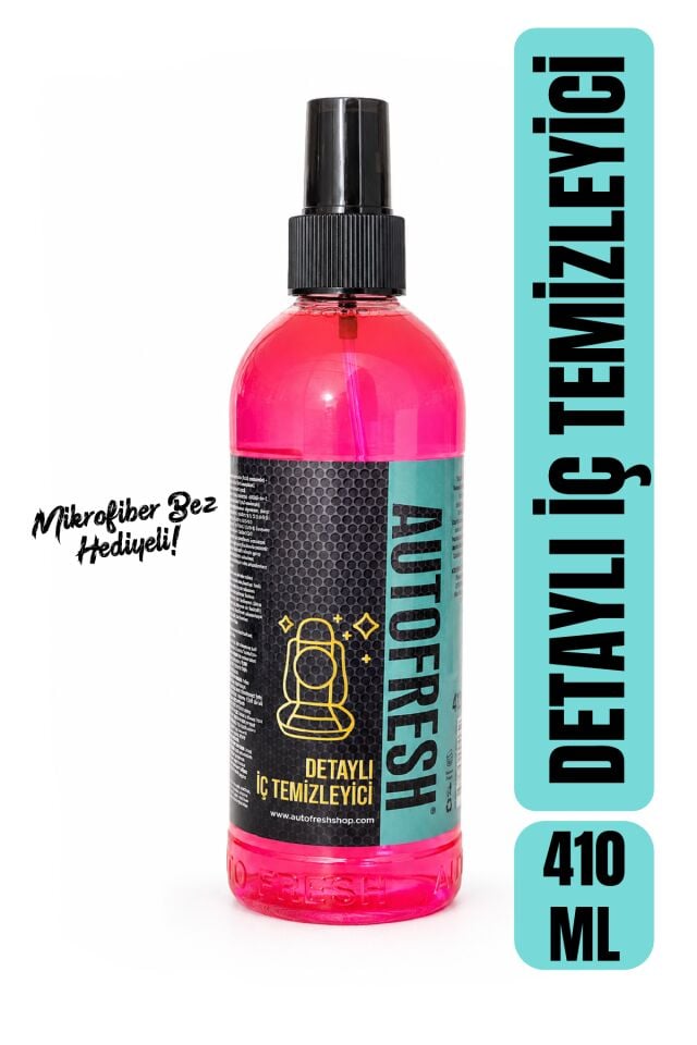Araç Detaylı Oto Iç Leke Kir Temizleyici Koltuk, Tavan, Zemin Mikrofiber Bez Hediye 410 ml