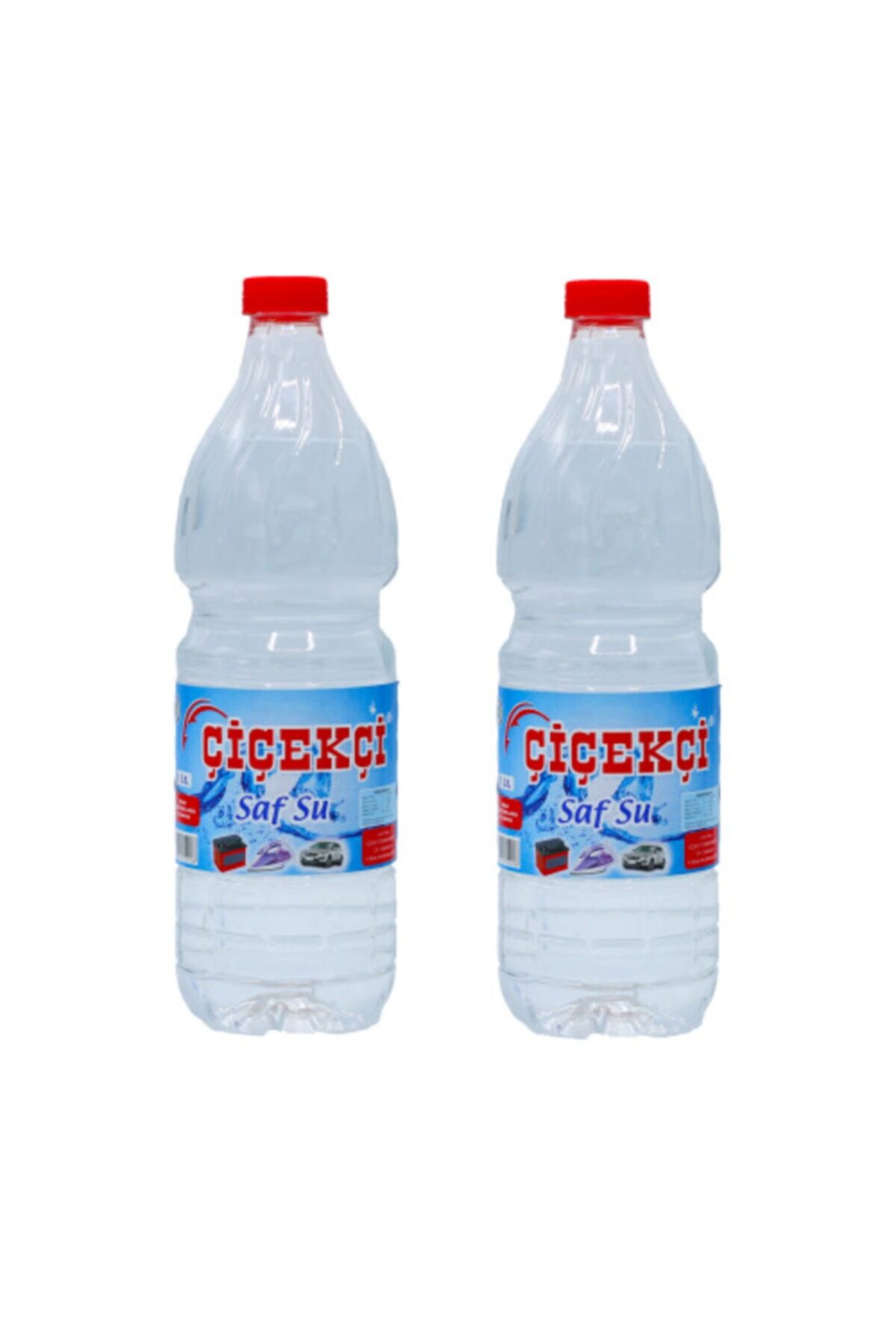 Oto Saf Su Ve Ütü Akü Ve Radyatör Suyu 2 Adet 1 Litre Pet Kilitli Kapaklı