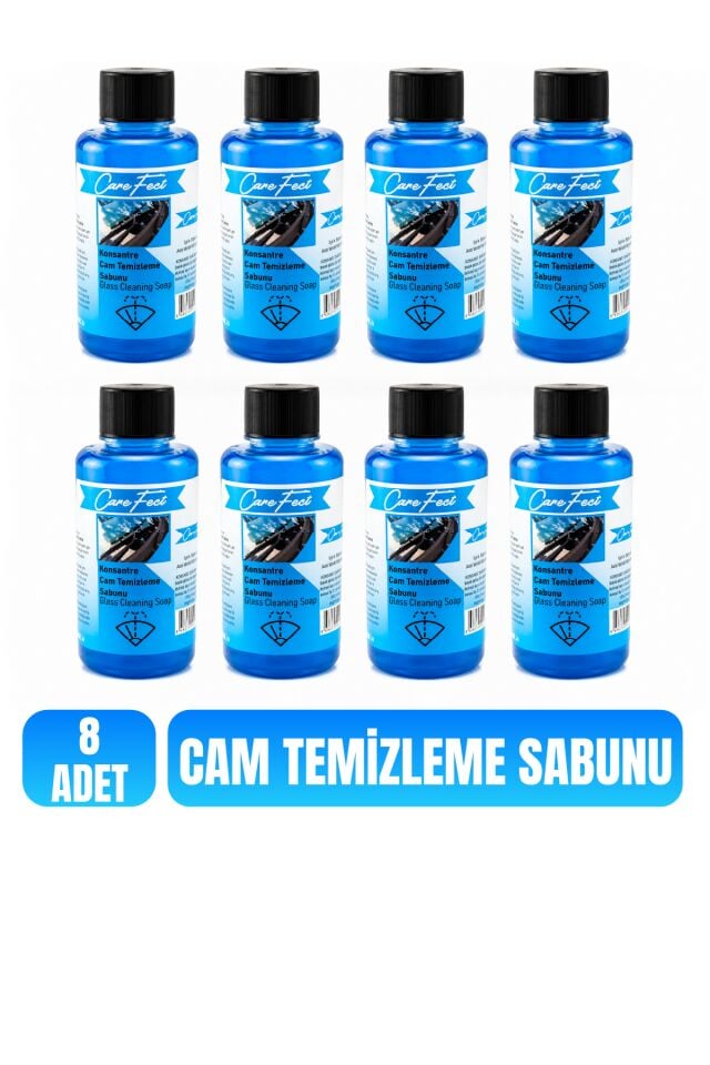 Konsantre Oto Cam Temizleme Sabunu Araç Cam Silecek Suyu 50 Ml X 8 Adet