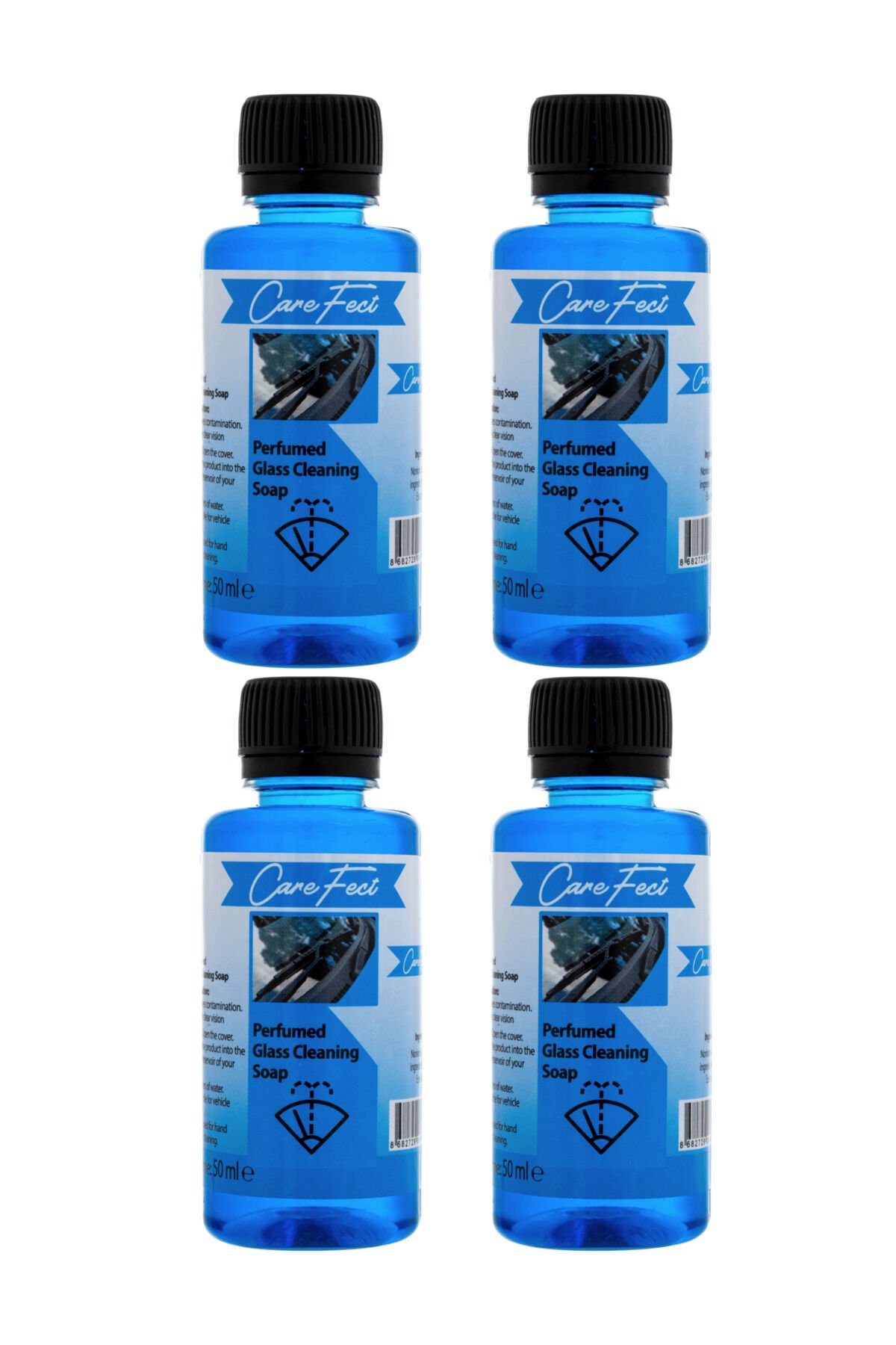 Konsantre Oto Cam Temizleme Sabunu Cam Suyu 50 Ml X 4 Adet Araç Silecek Suyu