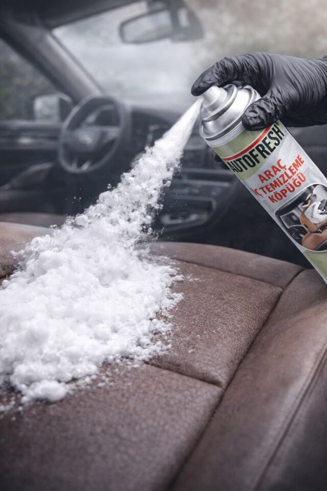 AutoFresh Araç İç Temizleyici Köpük Sprey 500 ml – Oto Koltuk, Tavan, Döşeme ve Torpido Temizleme Köpüğü