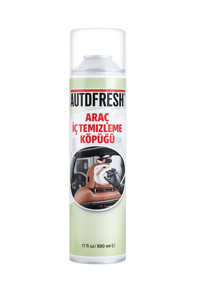 AutoFresh Araç İç Temizleyici Köpük Sprey 500 ml – Oto Koltuk, Tavan, Döşeme ve Torpido Temizleme Köpüğü