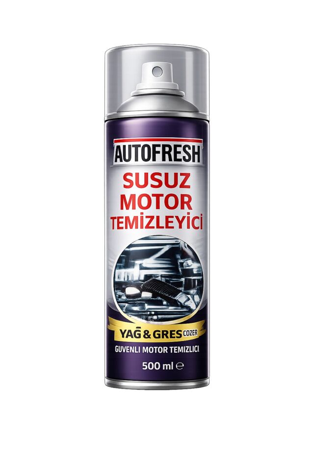Susuz Motor Temizleyici Sprey 500 ml – Yağ & Gres Çözücü, Parlatıcı Etkili Motor Temizliği