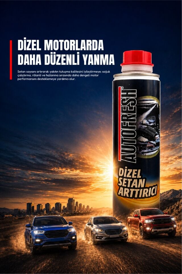 Dizel Setan Artırıcı 300 ml Dizel Yakıt Katkısı – Soğuk Çalıştırma ve Motor Desteği