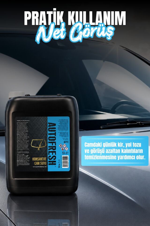 ARAÇ KONSANTRE CAM SUYU 5 LT SüNGER HEDİYELİ