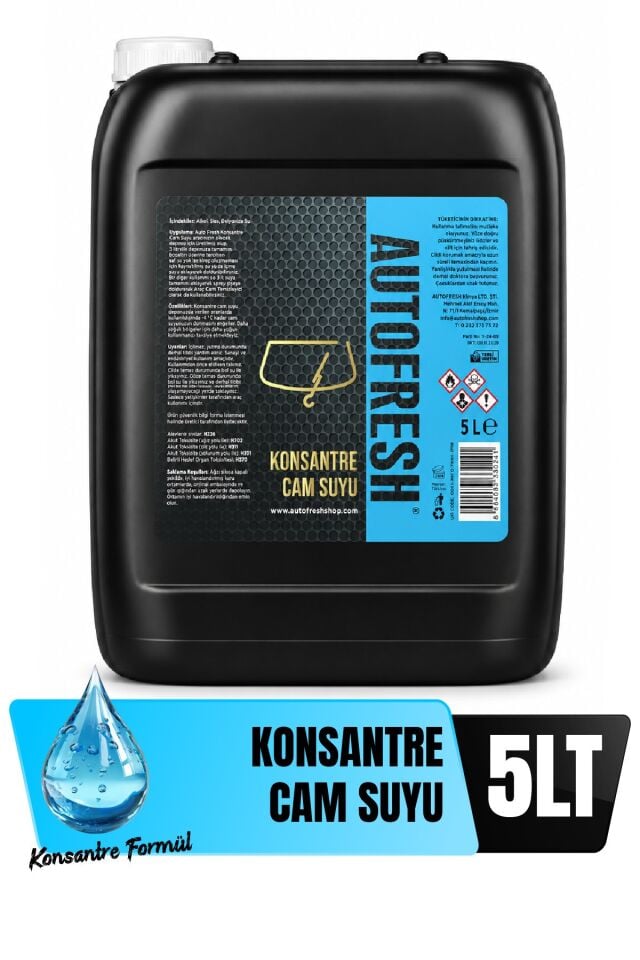 ARAÇ KONSANTRE CAM SUYU 5 LT SüNGER HEDİYELİ