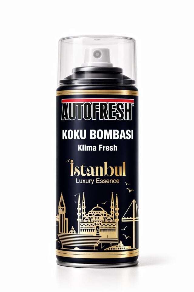 AutoFresh İstanbul Koku Bombası Klima Fresh Araç İçi Sprey 200 ml Kalıcı Premium Koku