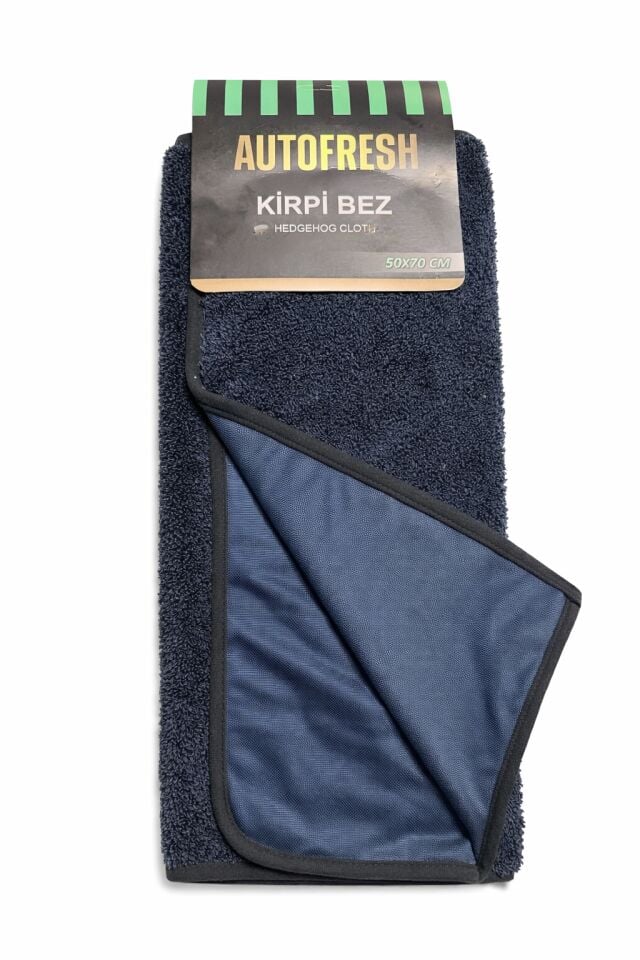 AutoFresh 50x70 cm Kirpi Bez Oto Kurulama Bezi Çift Kat Ultra Emici Mikrofiber Bez Biyeli