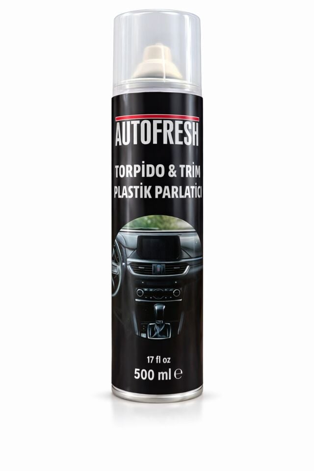 Torpido & Trim Plastik Parlatıcı Sprey 500 ml – Araç İçi Plastik Yenileyici