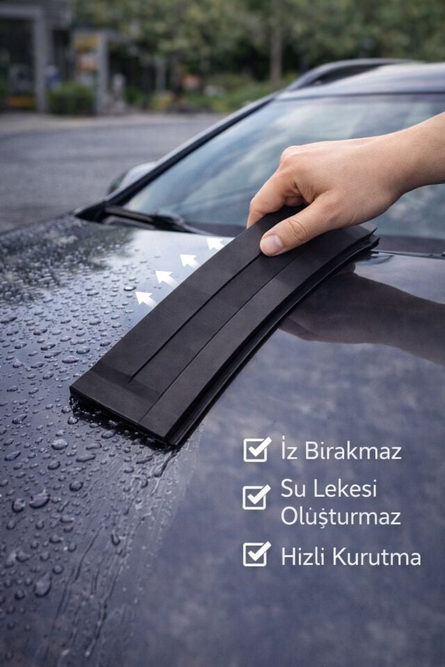 AutoFresh Premium Silikon Araç Su Çekici Çekçek– Boya Dostu Hızlı Kurulama Aparatı