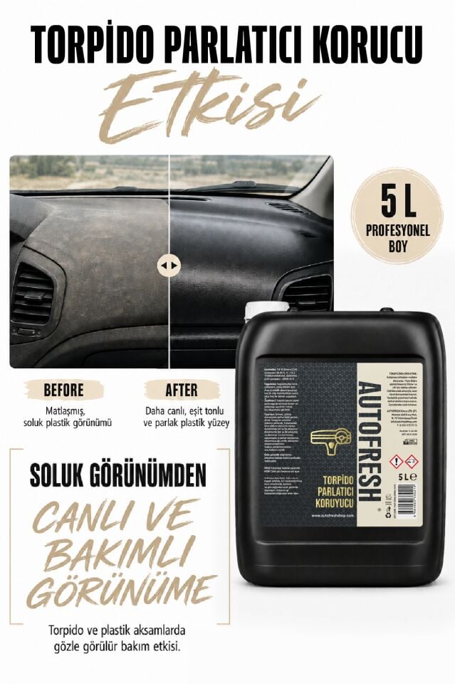 5 Litre Profesyonel Araç Bakım Seti (Lastik + Şampuan + Jant + Torpido)