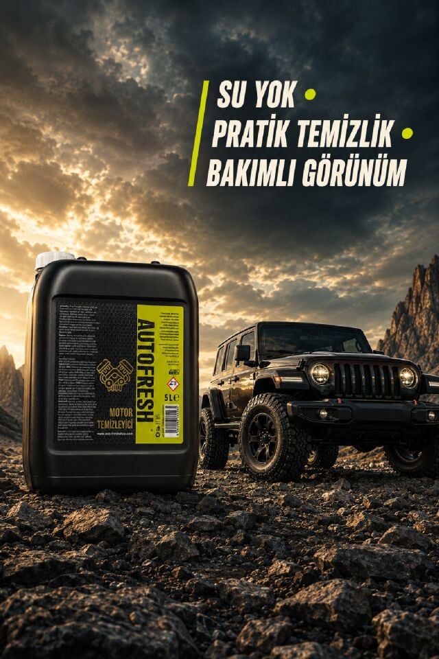 ARAÇ SUSUZ MOTOR YAĞ KİR TEMİZLEYİCİ VE PARLATICI 5LT - SÜNGER HEDİYELİ