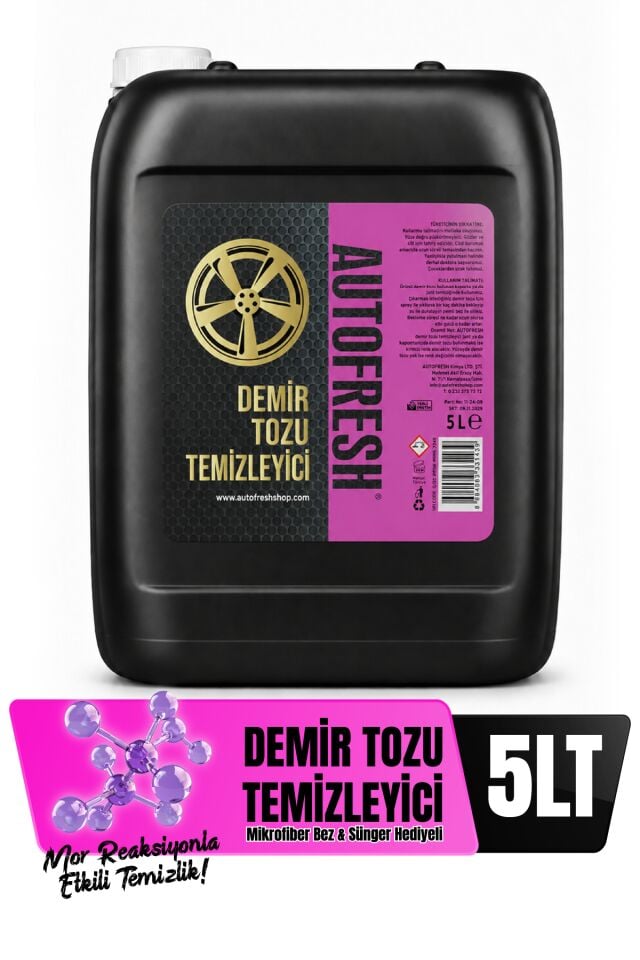 5 Litre Demir Tozu Temizleyici + Sünger ve Mikrofiber Bez Hediyeli